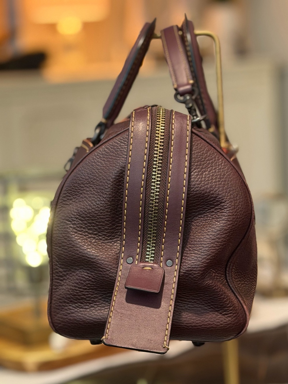RESERVED - COACH 1941 Rogue 36 Satchel in Oxblood & Pewter w/Suede Interior HTF - Picture 10 of 17